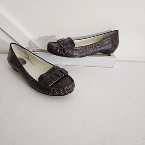 Calvin Klein Snake Embossed Women's Leather Loafer Flats Size 8.5